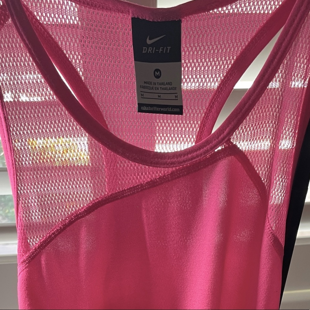 NIKE Racerback Dri-Fit Mesh Active Tank Top Med - Picture 7 of 9
